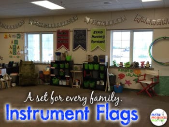 Instrument Bunting-- Fun way to show off the instruments of the orchestra.