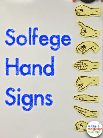 These solfege hand sign posters are GREAT for the white board.