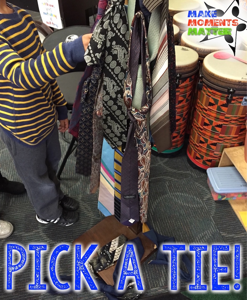 Ties make choosing a partner and following directions for folk dancing super simple!