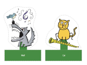 Free resources and fun finger puppets for teaching Peter and the Wolf