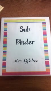 Starting your own Sub Binder for sick days.