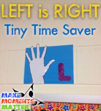I use these little posters to help my students remember their right and left hands.
