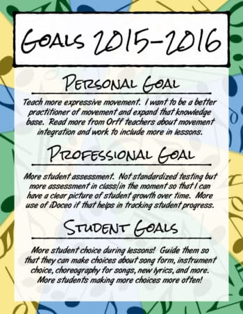 These are my personal and professional goals for the 2015-2016 school year. What are yours?