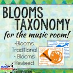 FREE advocacy posters to help display how Blooms Taxonomy shows up in the music room.