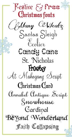 Fun and free fonts that are perfect for holiday programs and notes home!
