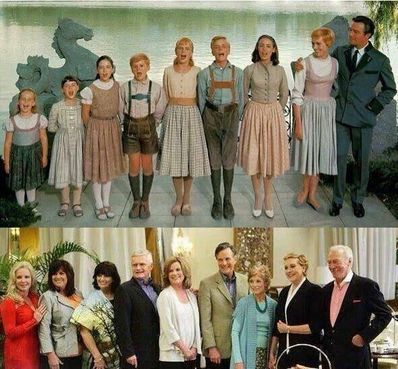 The Von Trapp acting family then and now.
