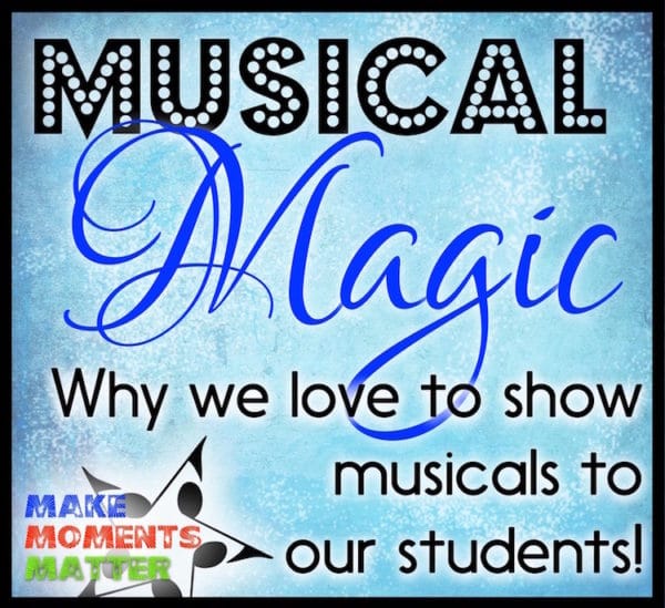 Great ideas about showing musicals in the elementary music classroom.