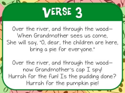 Try handing out different verses to groups of students. Each group can come up with actions for their verse and then share with the class.