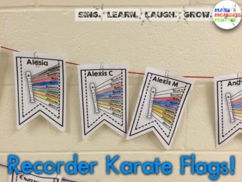 Recorder Karate Flags to track and celebrate student progress.