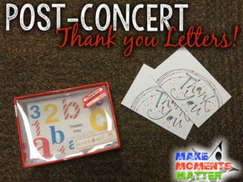 Buy your concert thank you notes on sale! Check the stores at the right times to get them cheap!