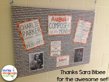 An awesome Composer of the Month bulletin board that I bought from Sara Bibee's TPT store.