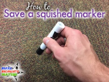 Quick and easy way to fix dry erase markers that have been pushed in.