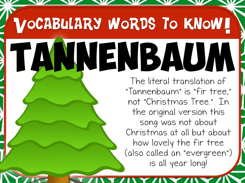 what does the german word tannenbaum mean