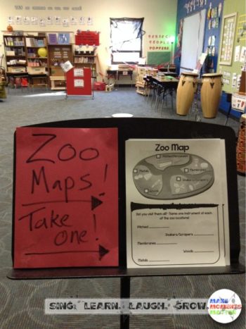Zoo Maps and Signs to help students and parents find their way around the petting zoo.
