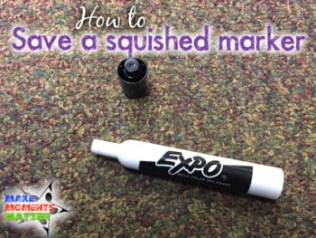 Quick and easy way to fix dry erase markers that have been pushed in.