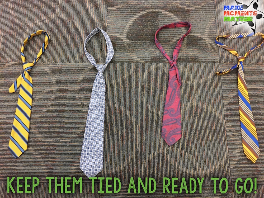 These pre-tied ties are ready to go and are great for folk dancing.