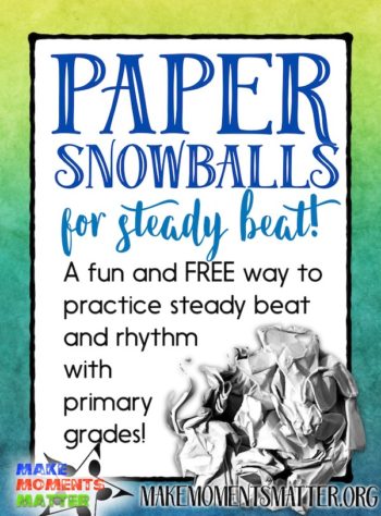 Paper Snowballs are perfect for teaching stead beat (and they're free!)