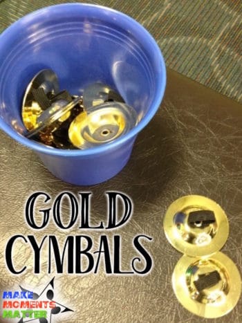 Confuse your leprechaun with these golden finger cymbals!