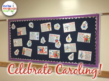 Easy bulletin board which gives history behind caroling and some of our favorite carols!