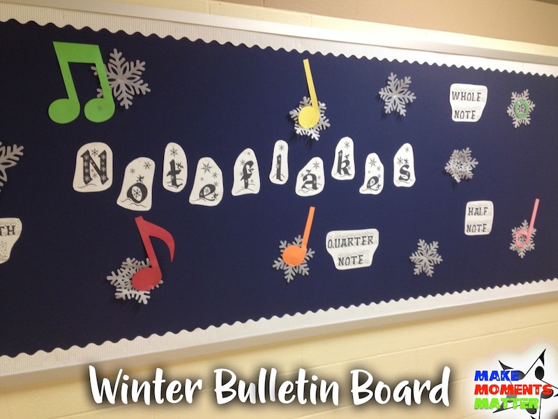 Alluring christmas bulletin board ideas Noteflakes Snow Themed Winter Bulletin Board Make Moments Matter