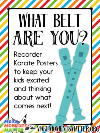 Recorder Karate blog post with display ideas.