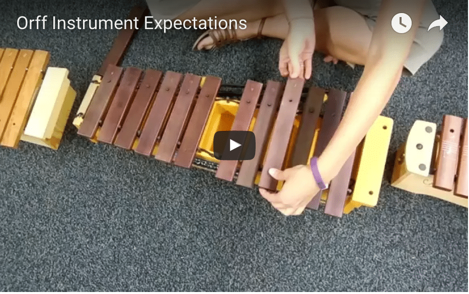 Orff Instrument Expectations - I will show this EVERY YEAR