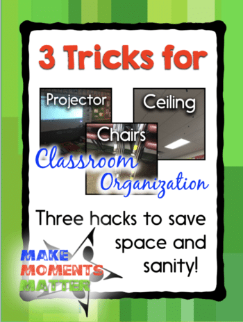 Here are three quick and easy tips to save time and space when organizing your classroom!