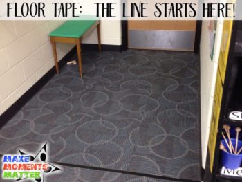 Use floor tape to mark off places that are out of bounds.