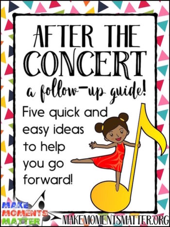 Five easy ideas to help you regroup and plan after a concert!