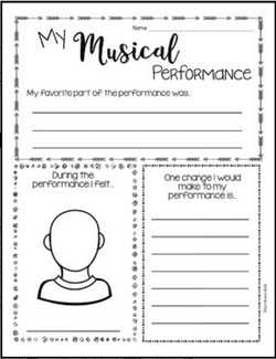 Use a self-reflection worksheet after a performance. Click here to see how.