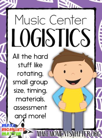 Cartoon child with the words Music Center Logistics