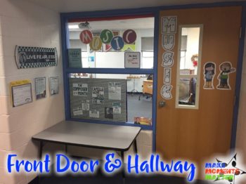 Ideas about how to decorate OUTSIDE of your classroom to excite students and interest your school community.