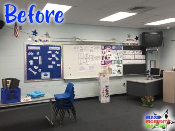 Before and After pictures of my music classroom.