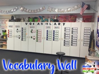 The way that I set up my Word Wall/Vocabulary Wall.