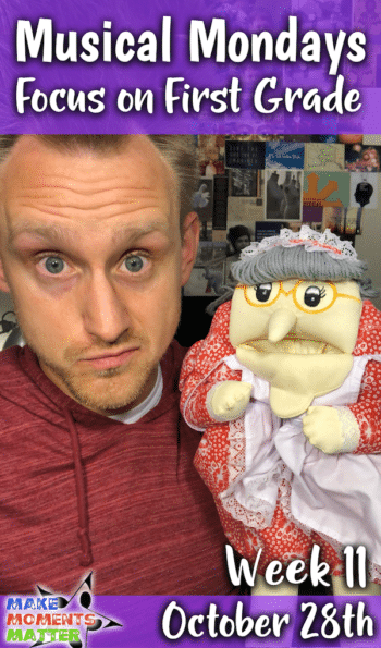 Music Teacher with doll of the Old Lady Who Swallowed a Fly