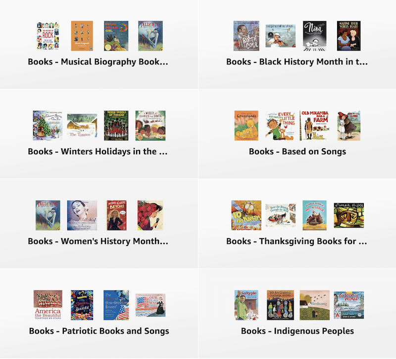 List of books for the elementary music classroom.