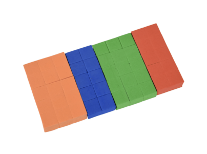 Advice for rhythm dice. You can buy the cubes online and have options like colored/uncolored and foam/wood/plastic. Whatever you choose, you want to make sure they're about 3/4 inch to 1 inch.